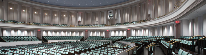 Photo of Bailey Hall from stage