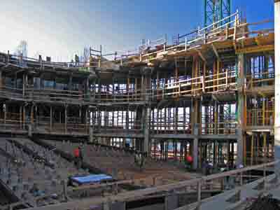 Looking from stage into house.