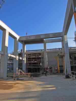 Looking across stage from stage right to left.