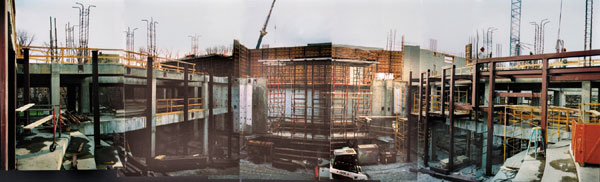 Construction view mid April, 2000